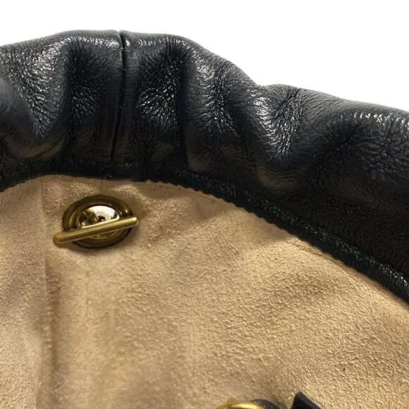 GUCCI GG Marmont Mini Bucket Black Beige Leather Shoulder Bag bran776-100325 - Picture 12 of 16
